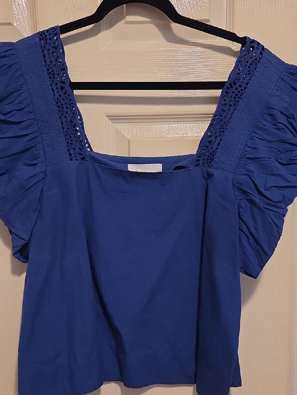 Anthropologie Square-Neck Puff Sleeve Women's Top